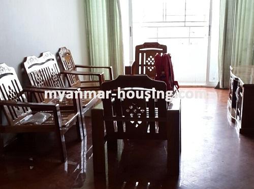 Myanmar real estate - for rent property - No.3046 - Good view condominium at Junction Mawtin. - view of the living room