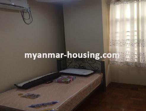 缅甸房地产 - 出租物件 - No.3047 - A convenient apartment for rent in Mingalar Taung Nyunt! - View of the bed room.