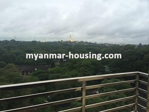 မြန်မာအိမ်ခြံမြေ - ငှားရန် property - No.3047 - မင်္ဂလာတောင်ညွန် ့မြိ ု ့နယ်တွင် နေထိုင်ရန်အလွန်သင့်လျော်သည့်ကွန်ဒိုအခန်းငှားရန်ရှိသည်။View of the Pagoda view.