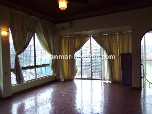 Myanmar real estate - for rent property - No.3063 - Very good three stories landed house for rent at 6.5 miles, Hlaing Tsp is suitable for office! - 