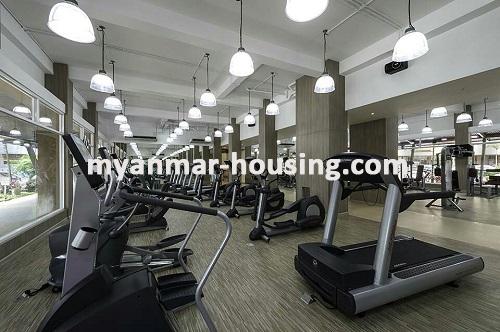Myanmar real estate - for rent property - No.3067 - Well view room for rent in Star City! - Gym room