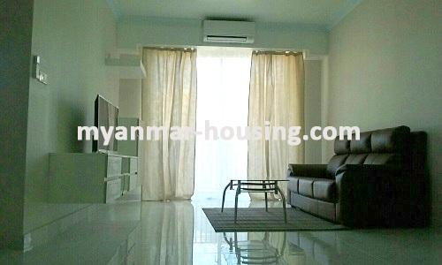 缅甸房地产 - 出租物件 - No.3075 - Well-decorated room for rent in Star City Condo. - View of the living room