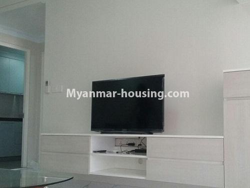 Myanmar real estate - for rent property - No.3075 - Well-decorated room for rent in Star City Condo. - View of the living room.