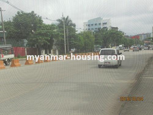 Myanmar real estate - for rent property - No.3157 - An available Landed House for rent in Tin Gann Gyun Township. - View of the road