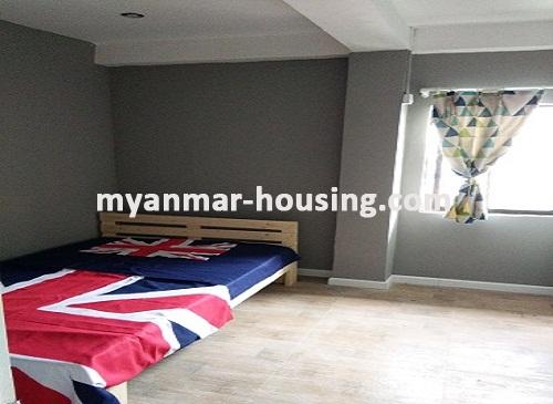 မြန်မာအိမ်ခြံမြေ - ငှားရန် property - No.3212 - မုဒိသာအိမ်ရာတွင် ကွန်ဒိုအခန်းကောင်း တစ်ခန်း ဌားရန်ရှိပါသည်။View of bed room