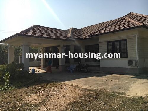 မြန်မာအိမ်ခြံမြေ - ငှားရန် property - No.3224 - နေပြည်တော်တွင် တစ်ထပ်တိုက်လုံးချင်းတစ်လုံးဌားရန်ရှိသည်။view of the building