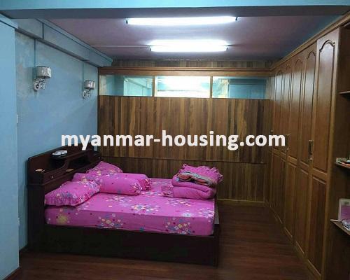 Myanmar real estate - for rent property - No.3226 - Well-furnished condominium for rent in Latha Township. - View of bed room