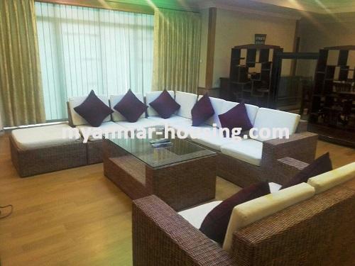 缅甸房地产 - 出租物件 - No.3228 -  Good Condominium for rent in Mayangone Township. - View of living room