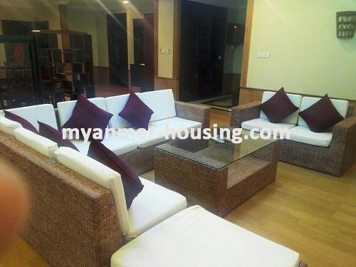 缅甸房地产 - 出租物件 - No.3228 -  Good Condominium for rent in Mayangone Township. - View of the living room