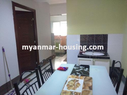Myanmar real estate - for rent property - No.3239 - A Good apartment for rent in Tarmway Township. - View of dinning room