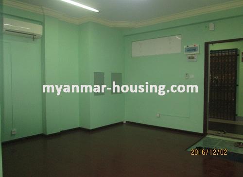 Myanmar real estate - for rent property - No.3246 - Condominium for rent in Moe Sandar Condo at Kamaryut Township. - View of the Living room