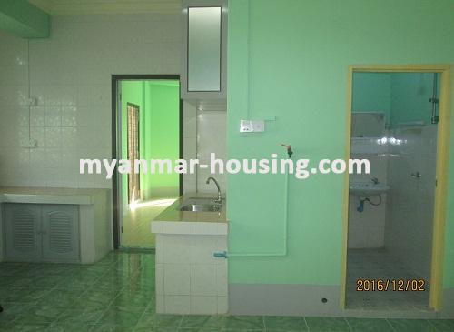 Myanmar real estate - for rent property - No.3246 - Condominium for rent in Moe Sandar Condo at Kamaryut Township. - View of Kitchen and dinning room