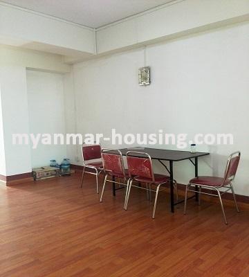 မြန်မာအိမ်ခြံမြေ - ငှားရန် property - No.3256 - ဗိုလ်တစ်ထောင်မြို့နယ်တွင် ကွန်ဒိုတိုက်ခန်းကောင်းတစ်ခန်းဌားရန်ရှိသည်။View of Dinning room
