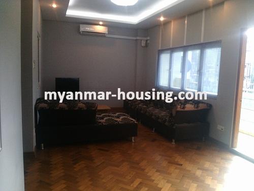 缅甸房地产 - 出租物件 - No.3258 - Good Condo apartment for rent in Lanmadaw Township. - View of the Living room