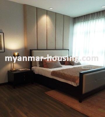 缅甸房地产 - 出租物件 - No.3268 -  Luxurious Standard Condo room for rent in the G.E.M.S Garden Condominiums. - View of the Bed Room