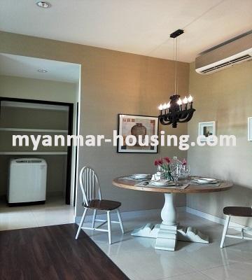 缅甸房地产 - 出租物件 - No.3268 -  Luxurious Standard Condo room for rent in the G.E.M.S Garden Condominiums. - View of the Dinning room