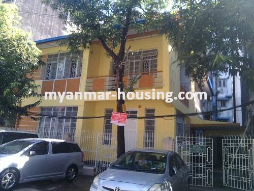 Myanmar real estate - for rent property - No.3270 - Two Storey Landed House for rent in Botahtaung Township. - View of the building