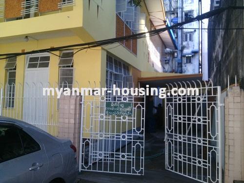 Myanmar real estate - for rent property - No.3270 - Two Storey Landed House for rent in Botahtaung Township. - View of the exist building