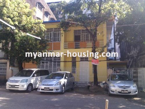 Myanmar real estate - for rent property - No.3270 - Two Storey Landed House for rent in Botahtaung Township. - View of car parking