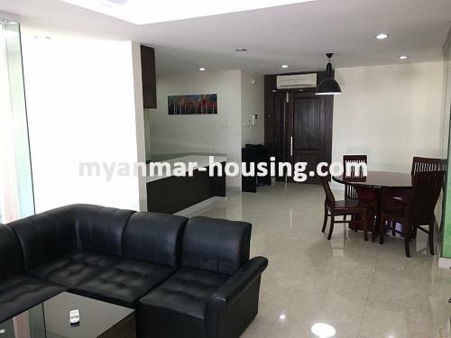 မြန်မာအိမ်ခြံမြေ - ငှားရန် property - No.3276 - Classic Street Condo တွင် အခန်းကောင်းတစ်ခန်း ဌားရန်ရှိသည်။View of the Living room