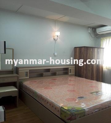 မြန်မာအိမ်ခြံမြေ - ငှားရန် property - No.3288 - မရမ်းကုန်းမြို့နယ်တွင် ကွန်ဒိုအခန်းကောင်းဌားရန်ရှိသည်။View of the Bed room