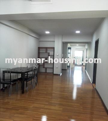 မြန်မာအိမ်ခြံမြေ - ငှားရန် property - No.3288 - မရမ်းကုန်းမြို့နယ်တွင် ကွန်ဒိုအခန်းကောင်းဌားရန်ရှိသည်။View of the Dining room