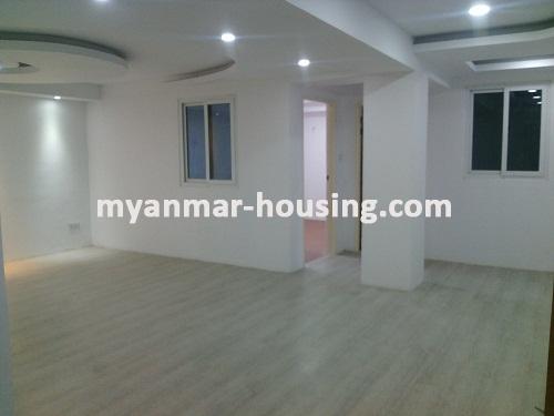 缅甸房地产 - 出租物件 - No.3289 - A newly built Condo room for rent in ZeyaThiri Condominium.   - View of the Living room
