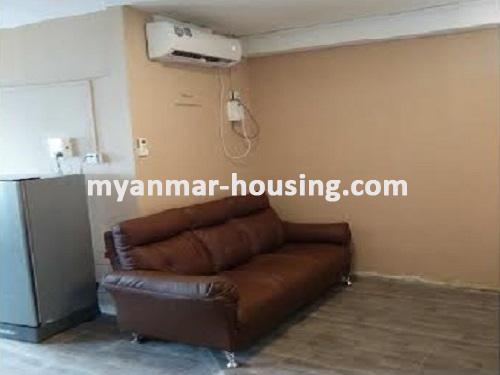 Myanmar real estate - for rent property - No.3293 - A good room with fair price is available at Mayangone Township. - View of the Living room