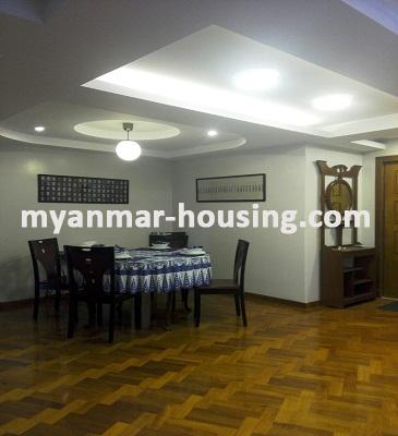 缅甸房地产 - 出租物件 - No.3296 - Condo room for rent in New Excellent Condo - View of the dinning room