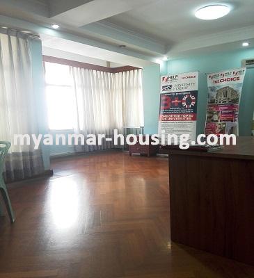 缅甸房地产 - 出租物件 - No.3302 - An office room for rent in Cherry Condo. - View of the Living room