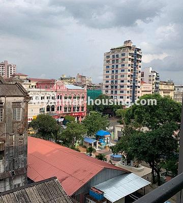 Myanmar real estate - for rent property - No.3309 - Furnished Ruby Condominium room for rent in Yangon Downtown! - outside view from balcony