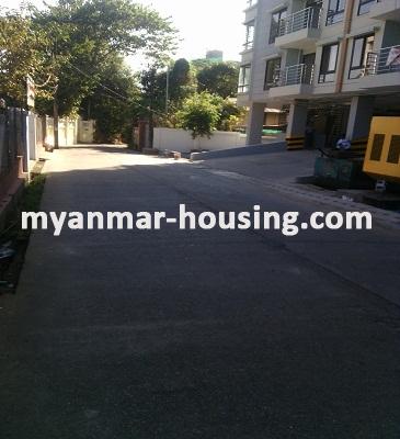 Myanmar real estate - for rent property - No.3310 -  A nice room for rent in AMPS Condo. - View of the road