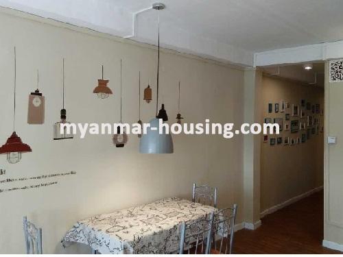 ミャンマー不動産 - 賃貸物件 - No.3317 - A nice room for rent in Muditar Condo. - View of the Dining room