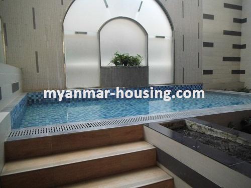 缅甸房地产 - 出租物件 - No.3340 - Excellent decorated room for rent in Golden Rose Condo. - View of the Swimming Pool