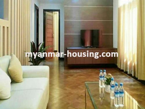 缅甸房地产 - 出租物件 - No.3341 - A lovely Condo room for rent in Esprado Tower. - View of the Living room
