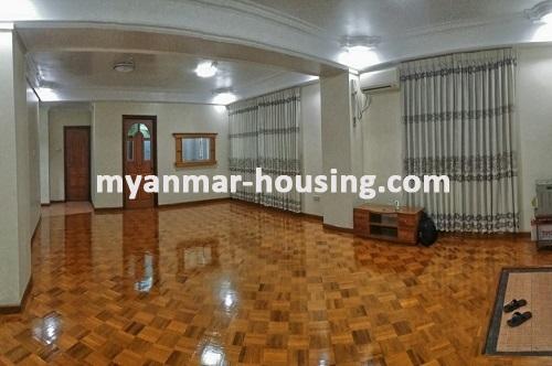 Myanmar real estate - for rent property - No.3348 - Well decorated room for rent in Diamond Condo. - View of the living room