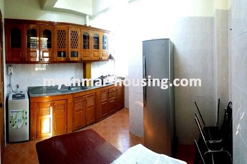 ミャンマー不動産 - 賃貸物件 - No.3348 - Well decorated room for rent in Diamond Condo. - View of Kitchen room