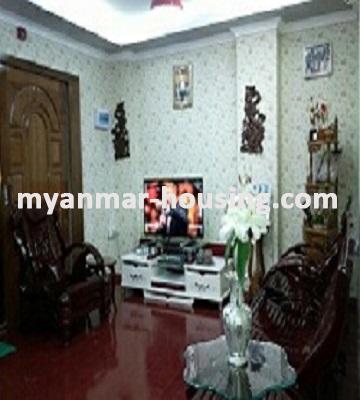 缅甸房地产 - 出租物件 - No.3361 - A nice Condo room for rent in Dagon Township. - View of the living room