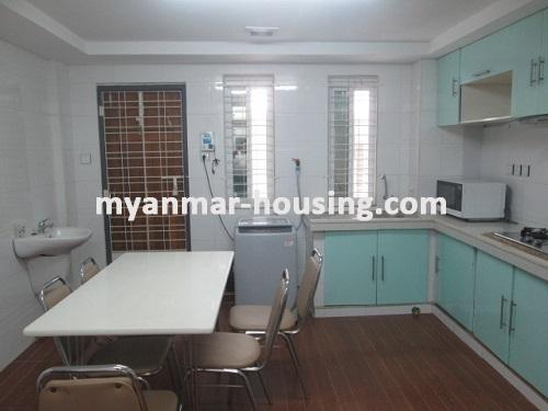 Myanmar real estate - for rent property - No.3374 - A Condo room for rent in Pyong Pyong Condo. - View of the Kitchen room