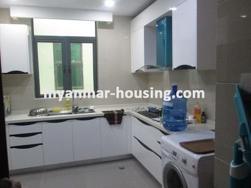 ミャンマー不動産 - 賃貸物件 - No.3375 - Excellent room for rent in Shwe Zabu River View Condo. - View of the Kitchen room