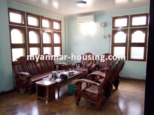 မြန်မာအိမ်ခြံမြေ - ငှားရန် property - No.3380 - ဗဟန်းမြို့နယ်တွင် နှစ်ထပ်တိုက်လုံးချင်းတစ်လုံး ဌားရန် ရှိပါသည်။View of the Living room