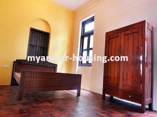 Myanmar real estate - for rent property - No.3383 - A Three Storey landed House for rent in Lanmadaw Township. - View of the Bed room