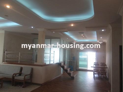 Myanmar real estate - for rent property - No.3385 - A Condominium apartment for rent in Dagon Township. - View of the Living room