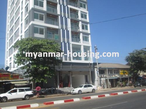 缅甸房地产 - 出租物件 - No.3394 -  New condominium for rent in Hlaing Township. - View of the building