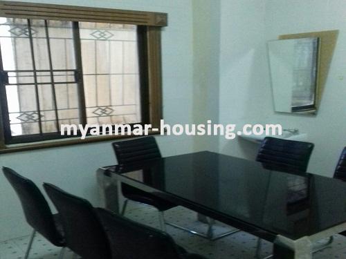 缅甸房地产 - 出租物件 - No.3402 - A Condo room for rent in Shwe Chan Thar Condo in Tarmwe Township. - View of dinning room