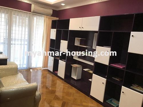 缅甸房地产 - 出租物件 - No.3403 - An available Condo room for rent in Hill Top Tower - View of Living room