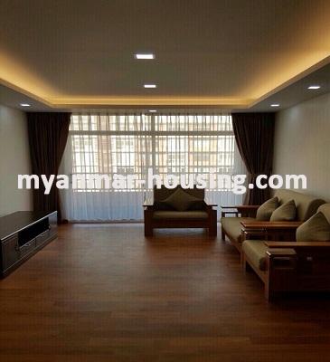 缅甸房地产 - 出租物件 - No.3404 - Luxurus Condo room for rent in Star City Condo. - View of the Living room