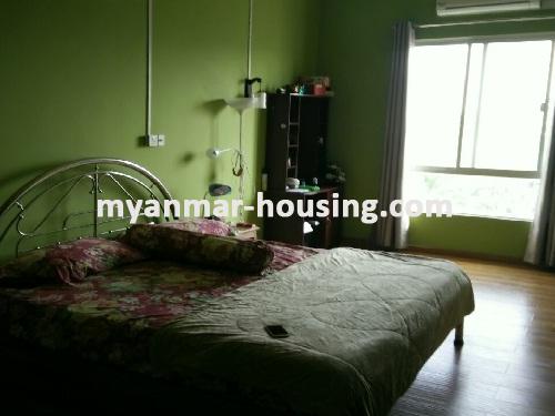 ミャンマー不動産 - 賃貸物件 - No.3409 - A new Condo room for rent in River view point Condo at Ahlone Township. - View of the Bed room