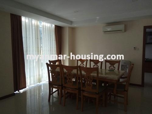 ミャンマー不動産 - 賃貸物件 - No.3410 - An available Condo room for rent in Shwe Hin Thar Condo. - View of Dinning room