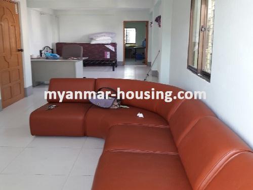 ミャンマー不動産 - 賃貸物件 - No.3411 - An Apartment with reasonable price for rent in Sanchaung Township. - View of the Living room